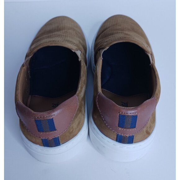 Flag Ltd. CAMERON Slip On Leather Tan Shoes Youth Boys Size 3 With Box - Picture 4 of 7